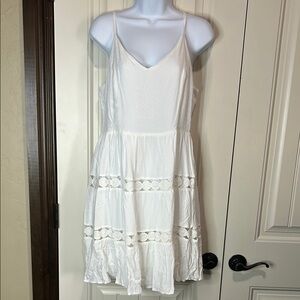 New Skies Are Blue White Tiered Mini Sundress